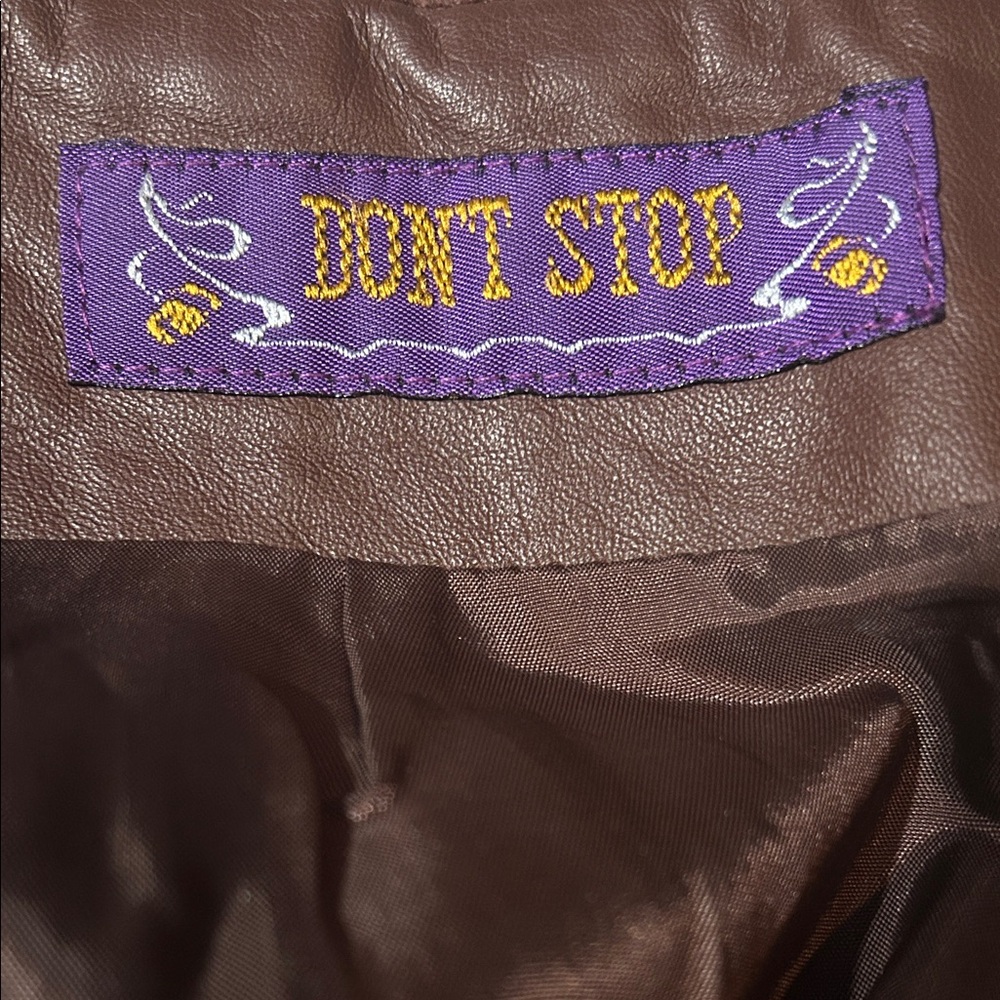 Chocolate Brown Leather Pencil Skirt | 6 - Picture 3 of 6